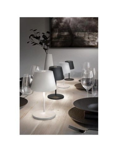Lampe de table autonome rechargeable induction blanche  - Villeroy&Boch - Seoul Leluminaireled.com