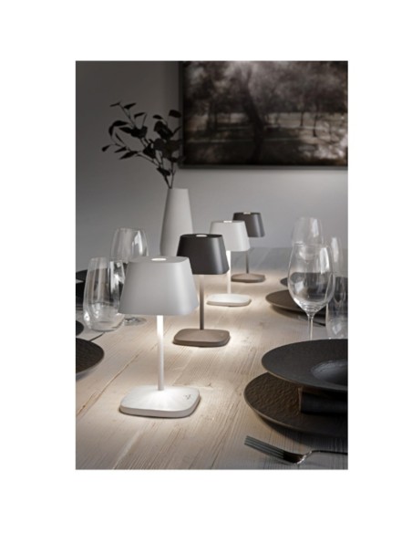 Lampe de table autonome rechargeable induction blanche  - Villeroy&Boch - Neapel Leluminaireled.com