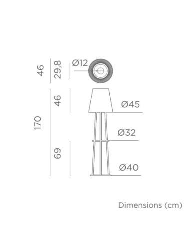 Lampadaire Led extérieur autonome solaire + batterie  -  New Garden - Okinawa Leluminaireled.com