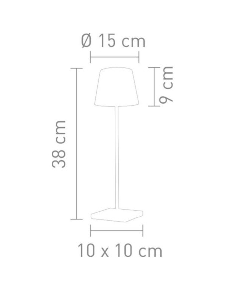 Lampe de table autonome rechargeable induction bleue  - Sompex - Troll Leluminaireled.com