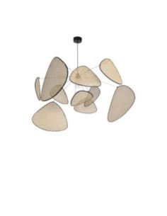 Suspension Led métal et cannage  - Market Set - Screen XI Leluminaireled.com