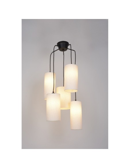 Suspension Led métal et tissu  - Market Set - Cosiness 5L Leluminaireled.com