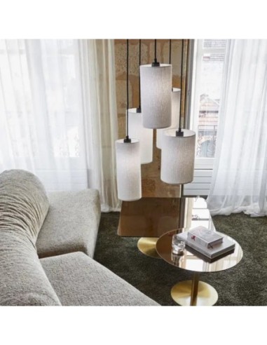 Suspension Led métal et tissu  - Market Set - Cosiness 5L Leluminaireled.com