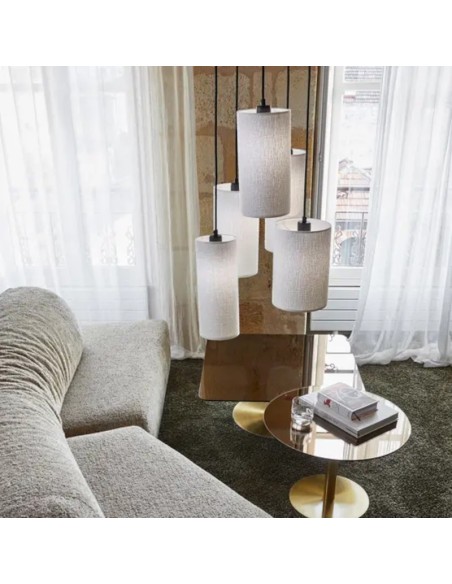 Suspension Led métal et tissu  - Market Set - Cosiness 5L Leluminaireled.com