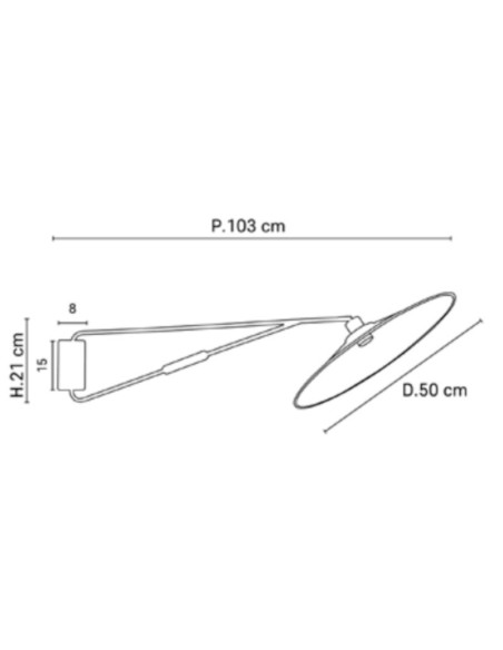 Applique intérieure déportée conique bi-matière Trésor mercure - Market Set - Gatsby Leluminaireled.com
