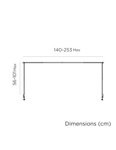 Barre de table extensible noire - New Garden - Garland Lift Leluminaireled.com