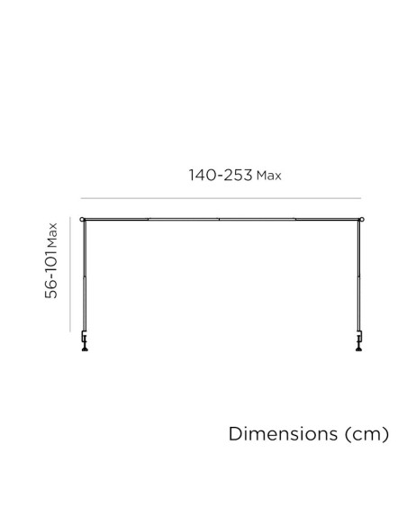 Barre de table extensible noire - New Garden - Garland Lift Leluminaireled.com