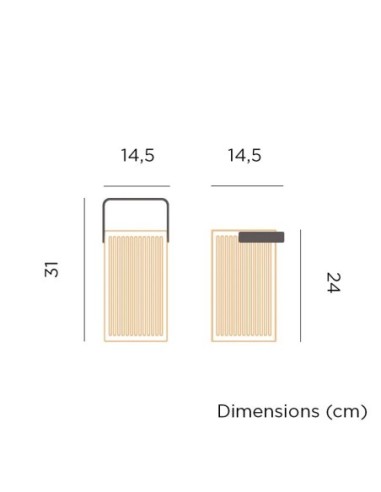 Lanterne portable recharge solaire + batterie  - New Garden - Okinawa Leluminaireled.com