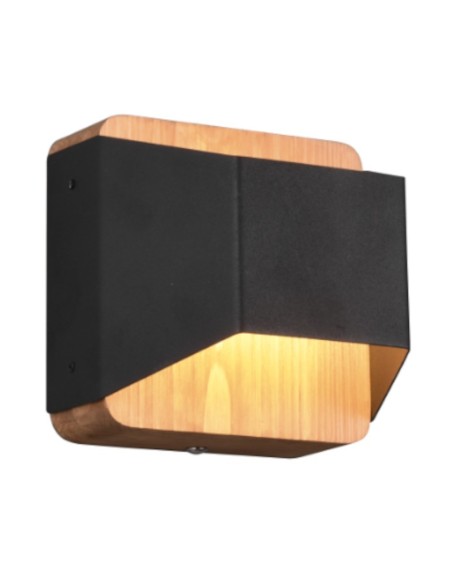 Applique Led murale intérieure bois et métal noir mat - Trio - Arino Leluminaireled.com