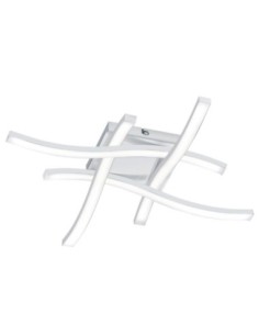 Plafonnier Led intégrée 4x600 lumens blanc - Trio - Route IV Leluminaireled.com