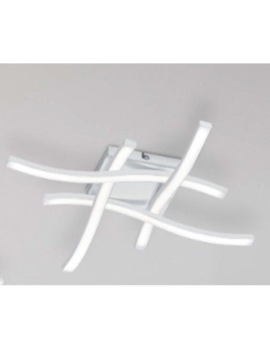 Plafonnier Led intégrée 4x600 lumens blanc - Trio - Route IV Leluminaireled.com