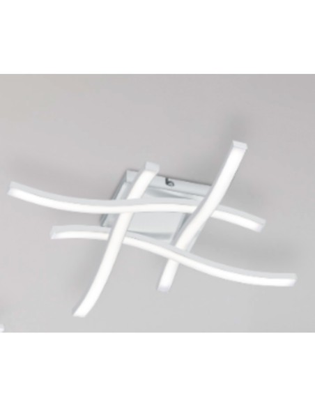 Plafonnier Led intégrée 4x600 lumens blanc - Trio - Route IV Leluminaireled.com