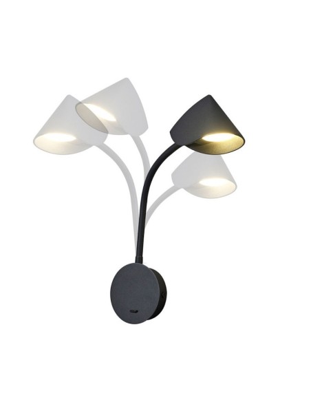 Applique murale Led liseuse noire - Mantra - Goa Leluminaireled.com