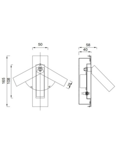 Applique murale Led noire - Mantra - Gokova Leluminaireled.com