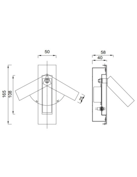 Applique murale Led noire - Mantra - Gokova Leluminaireled.com
