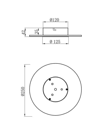 Applique Led murale intérieure or 25 cm - Mantra - Jewel Leluminaireled.com