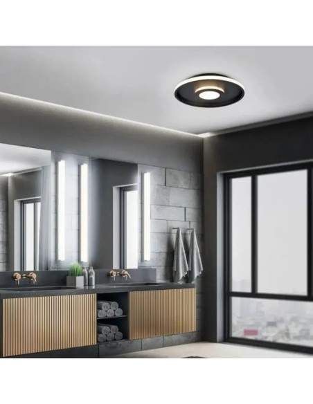 Plafonnier Led intégrée luminosité variable IP44 - Trio - Ascari Leluminaireled.com