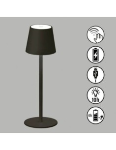 Lampe de table autonome rechargeable noire - Fischer & Honsel - Tropea Leluminaireled.com 2