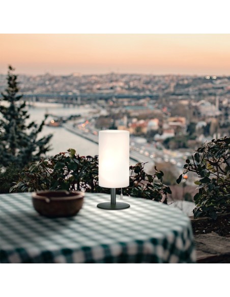 Lampe de table extérieure autonome rechargeable - Fischer & Honsel - Larino Leluminaireled.com