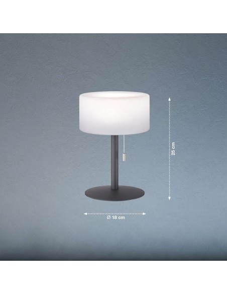 Lampe de table extérieure autonome rechargeable - Fischer & Honsel - Cadiz Leluminaireled.com