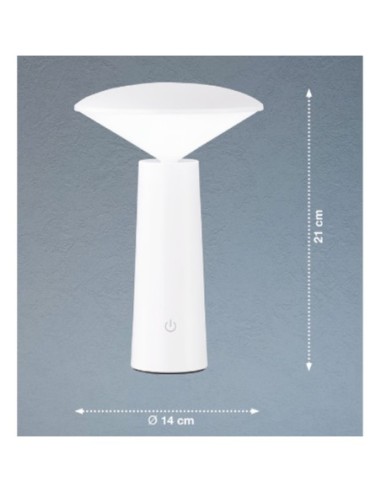Lampe de table extérieure autonome blanche - Fischer & honsel - Pinto Leluminaireled.com