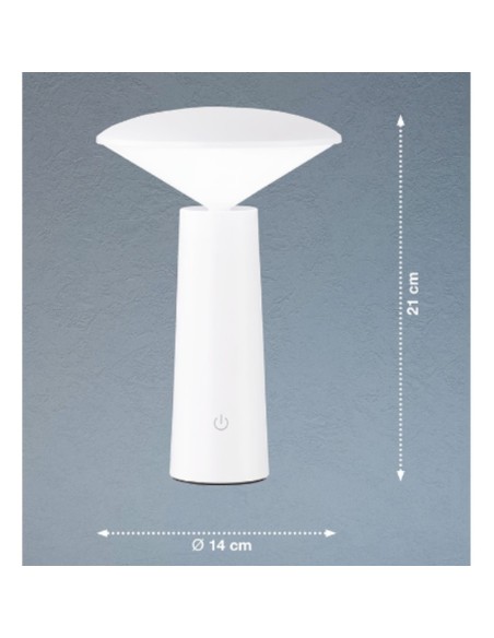 Lampe de table extérieure autonome blanche - Fischer & honsel - Pinto Leluminaireled.com