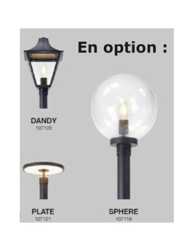 Poteau/mat extérieur en aluminium noir - Markslöjd - Arctic Leluminaireled.com