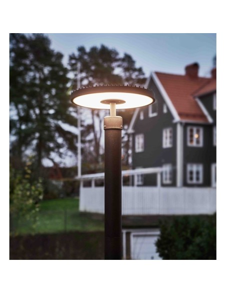 Tête de luminaire extérieur en aluminium noir - Markslöjd - Plate Leluminaireled.com