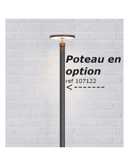 Tête de luminaire extérieur en aluminium noir - Markslöjd - Plate Leluminaireled.com