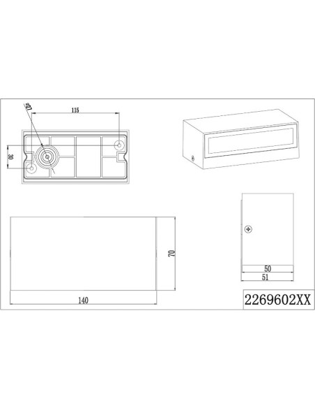Applique extérieure  étanche bi-directionnelle anthracite - Trio - Trent Leluminaireled.com