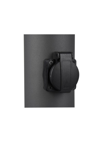 Borne extérieure 80 cm anthracite avec 2 prises - Trio - Hoosic Leluminaireled.com