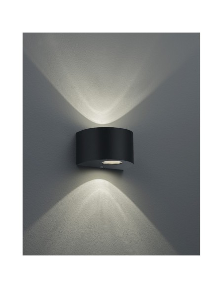 Applique murale Led extérieure noire bi-directionnelle - Trio - Rosario Leluminaireled.com