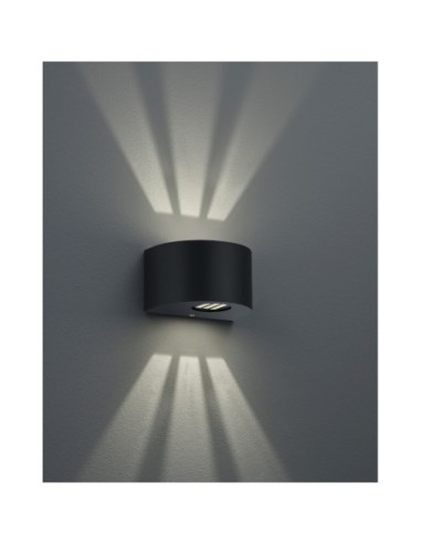 Applique murale Led extérieure noire bi-directionnelle - Trio - Rosario Leluminaireled.com