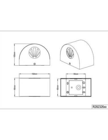 Applique murale Led extérieure noire bi-directionnelle - Trio - Rosario Leluminaireled.com