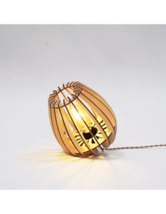 Lampe de table Led bois Atome- Atelier Loupiote Leluminaireled.com 2
