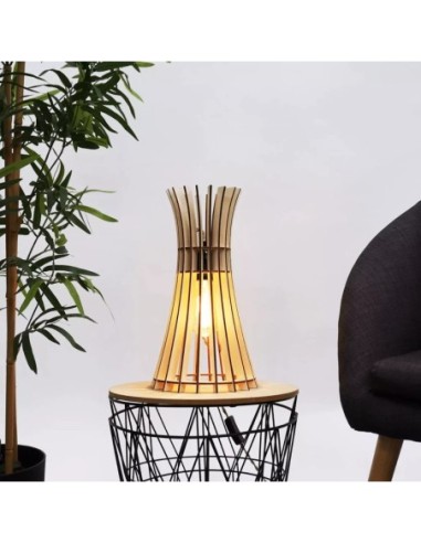Lampe de table Led bois Alesio - Atelier Loupiote Leluminaireled.com