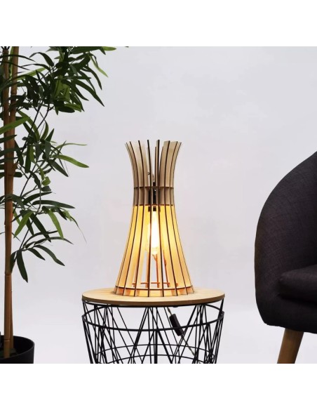 Lampe de table Led bois Alesio - Atelier Loupiote Leluminaireled.com