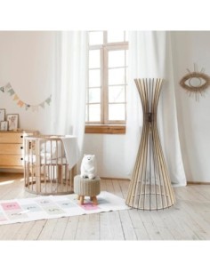 Lampadaire Led bois Tipi - Atelier Loupiote Leluminaireled.com 2