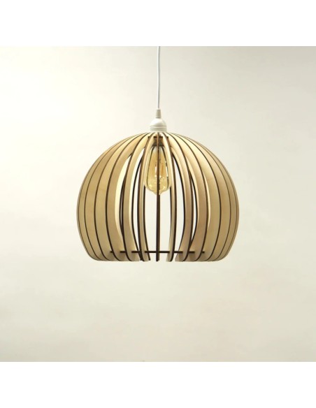 Suspension Led bois Atlas - Atelier Loupiote Leluminaireled.com