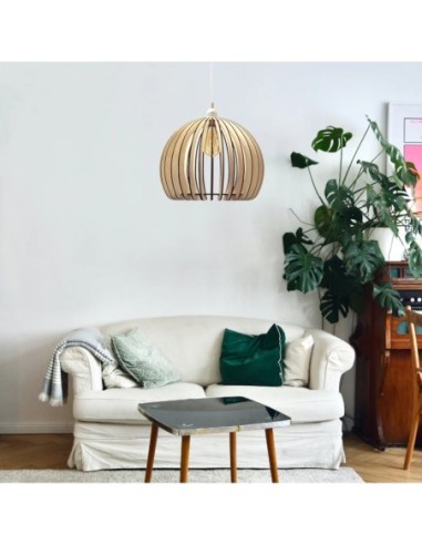 Suspension Led bois Atlas - Atelier Loupiote Leluminaireled.com