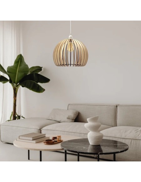 Suspension Led bois Atlas - Atelier Loupiote Leluminaireled.com