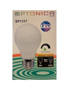 Ampoule Led E27 dimmable 5 W blanc chaud - optonica Leluminaireled.com