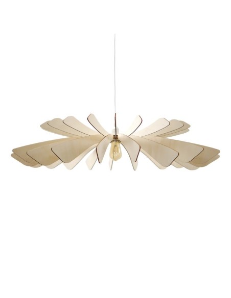 Suspension Led bois Aurora 80 cm - Atelier Loupiote Leluminaireled.com