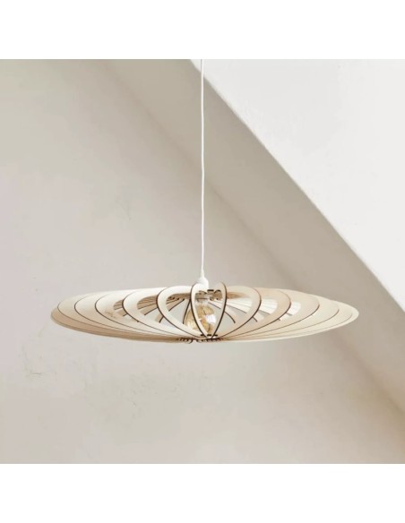 Suspension Led bois Néo - Atelier Loupiote Leluminaireled.com