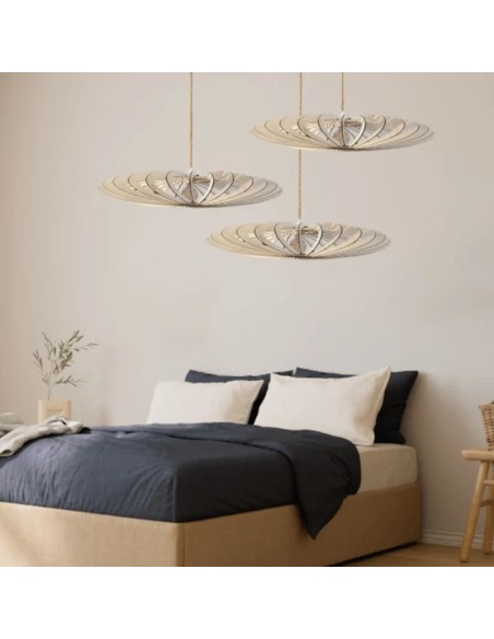 Suspension Led bois Néo - Atelier Loupiote Leluminaireled.com