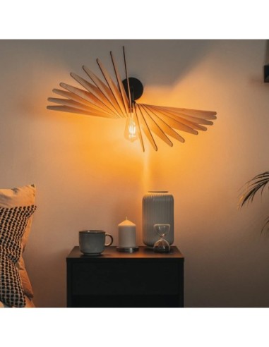 Applique Led bois Albatros - Atelier Loupiote Leluminaireled.com