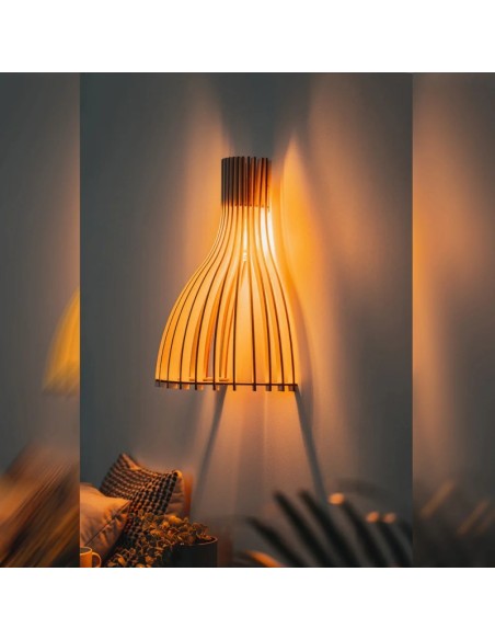 Applique Led bois Ariel - Atelier Loupiote Leluminaireled.com