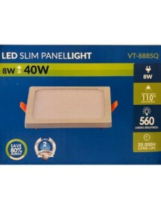 Downlight Led encastrable extra-plat 8W rectangulaire 4500K Leluminaireled.com