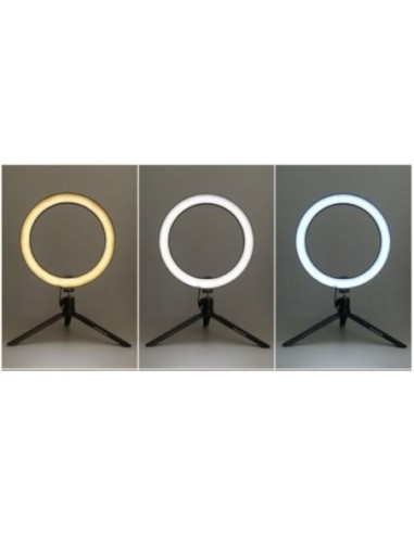 Anneau lumineux selfie 3000k-4000k-6000k - optonica Leluminaireled.com