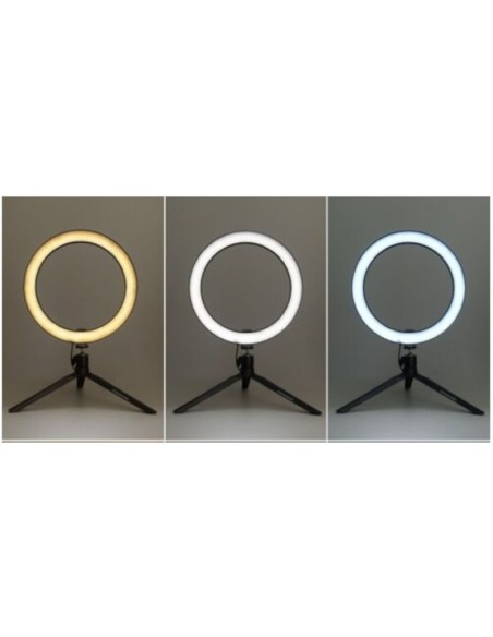 Anneau lumineux selfie 3000k-4000k-6000k - optonica Leluminaireled.com